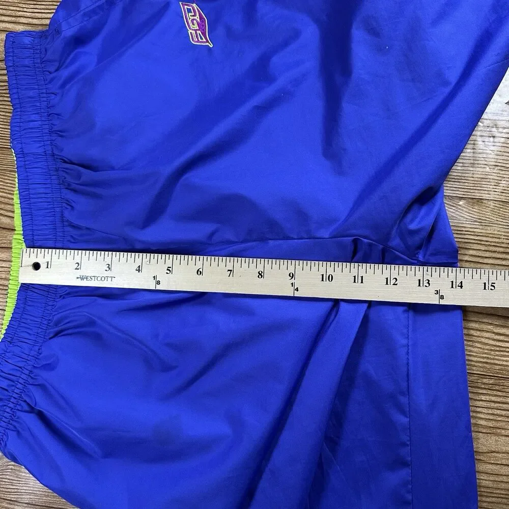 Vintage‎ Saucony Track Pants Mens L Purple Neon Zip Nylon Y2K Windbreaker